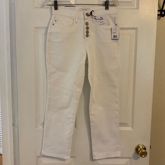 NEW SKINNY GIRL High Rise Straight Leg Ankle Crop Jeans White. SZ 25 - Picture 11 of 11